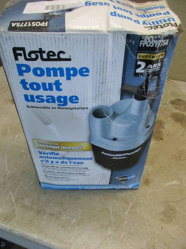 lot 132 image: Flotec utility pump 14 hp FPOS1775A
