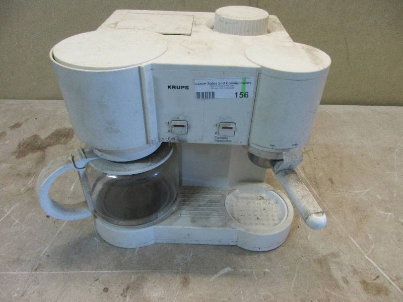 lot 156 image: krups coffee and espresso maker
