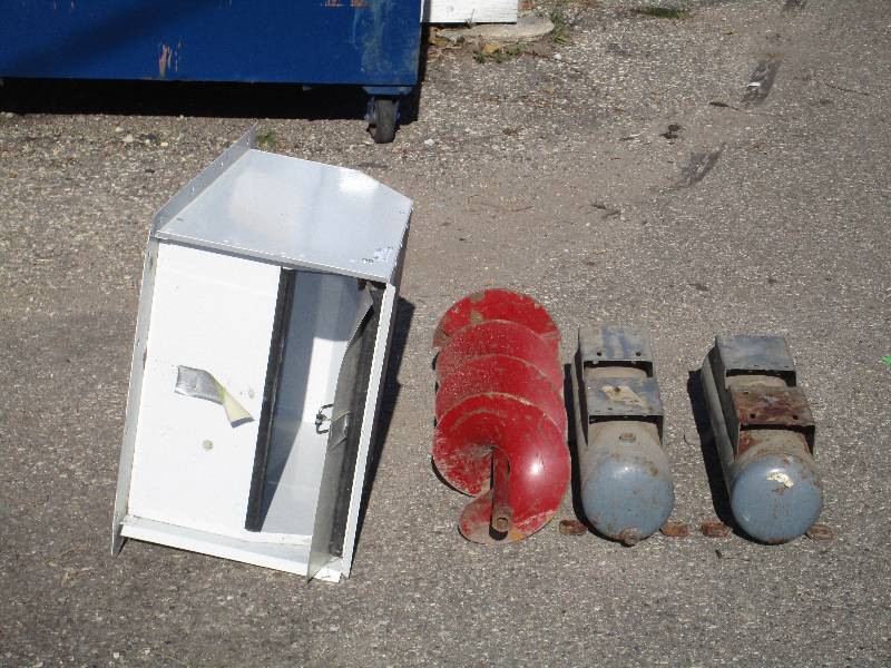 lot 200 image: 2 pressure tanks ice auger(no motor) duct vent