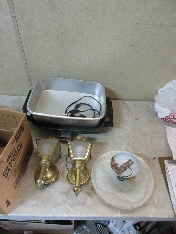 lot 209 image: indoor and outdoor lighting cooking hot plate and chandelier