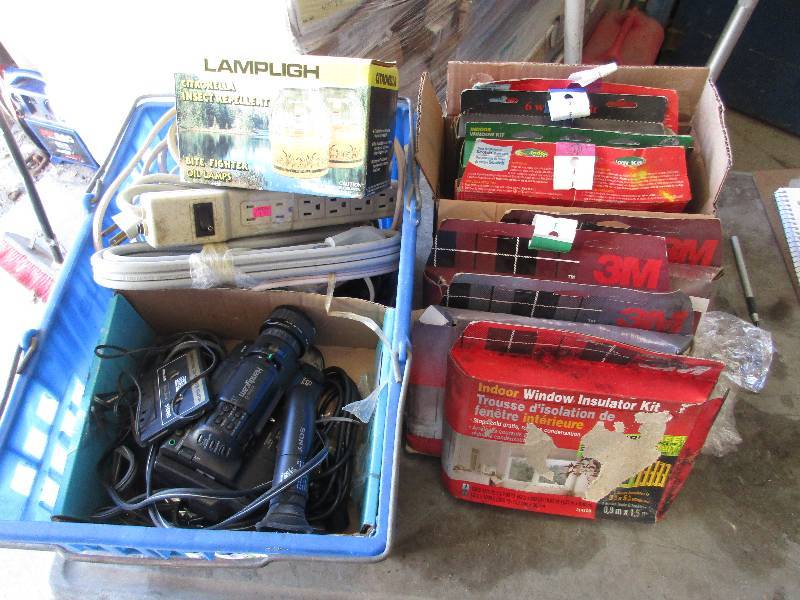 lot 231 image: window insulator kits remotes extension cord camcorder