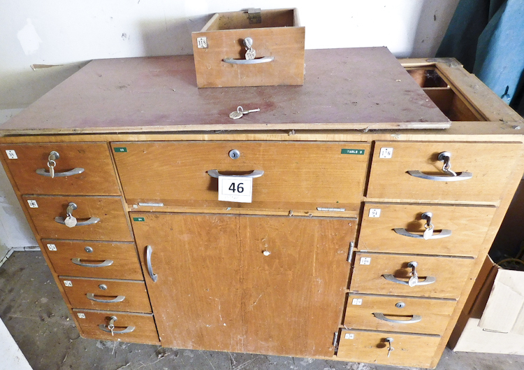 vintage cabinet with drawers