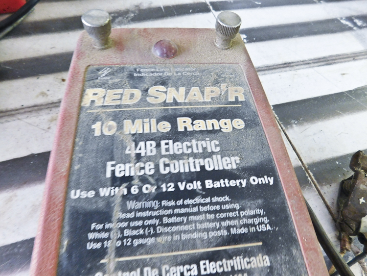 Red electric fence unit