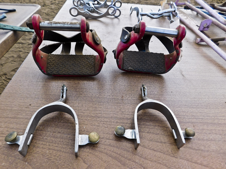 pair of stirrups and spurs