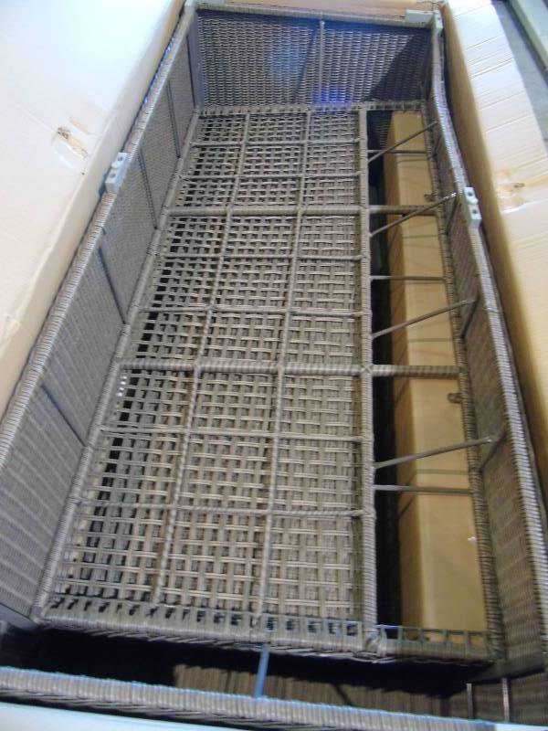 lot 60 image: Heatherstone All Weather Wicker Sofa - Tan Color
