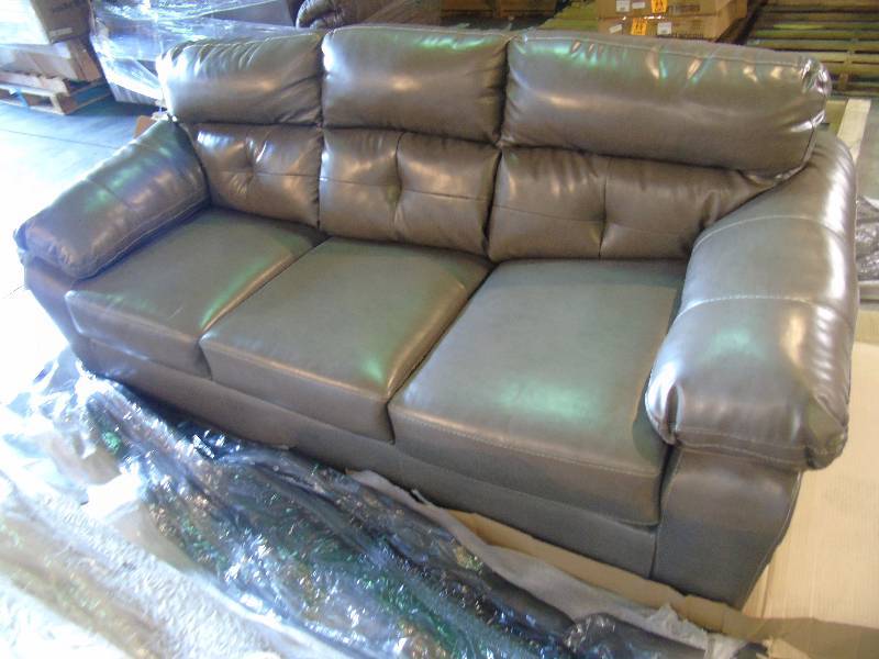 lot 27 image: Ashley Bastrop Sofa - Gray