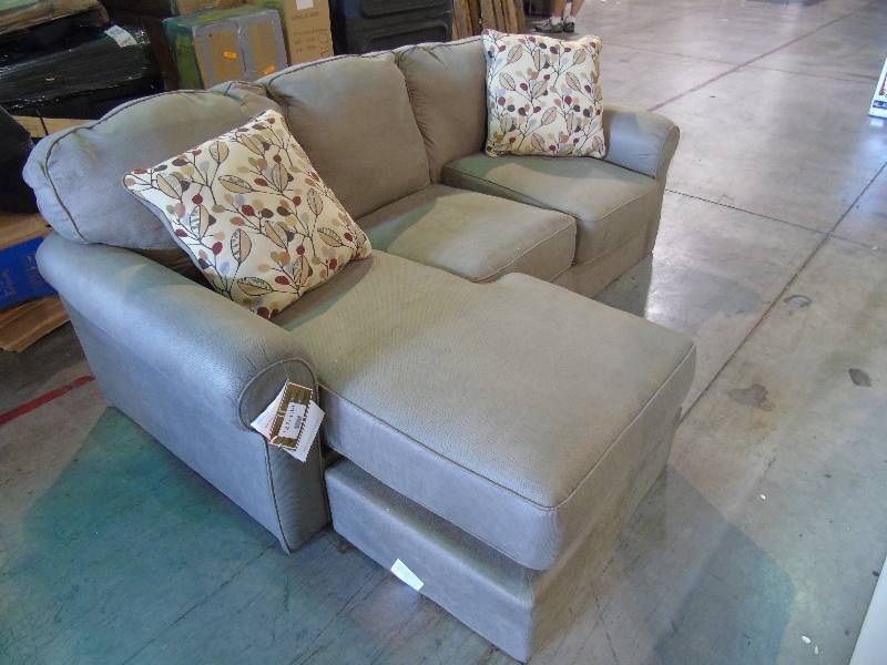 lot 98 image: Ashley Sofa with Chaise - Beige