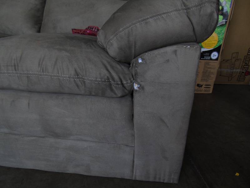 lot 142 image: Ashley Keanna Cobblestone Microfiber Sofa