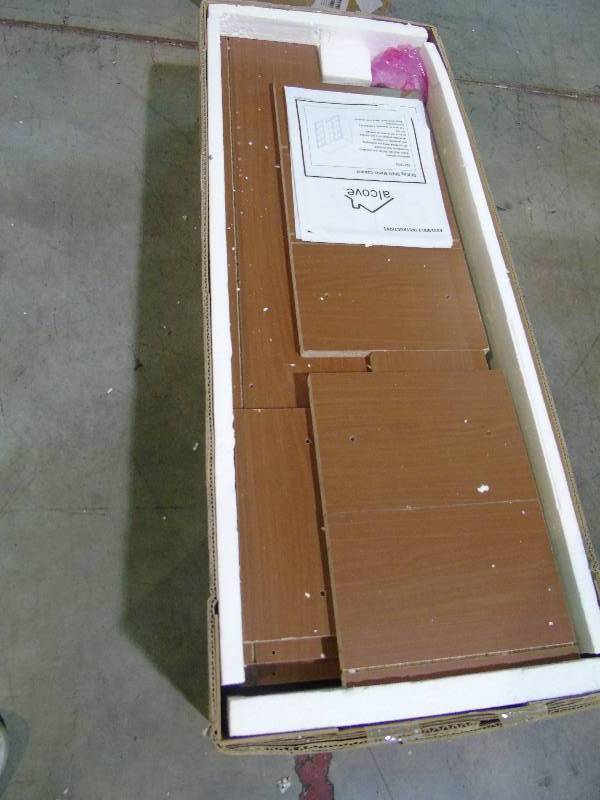 lot 147 image: alcove Sliding Shelf Media Cabinet - Cherry