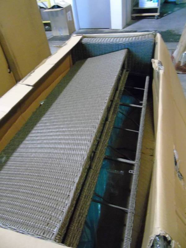 lot 199 image: Heatherstone All Weather Wicker Sofa - Turquoise Color