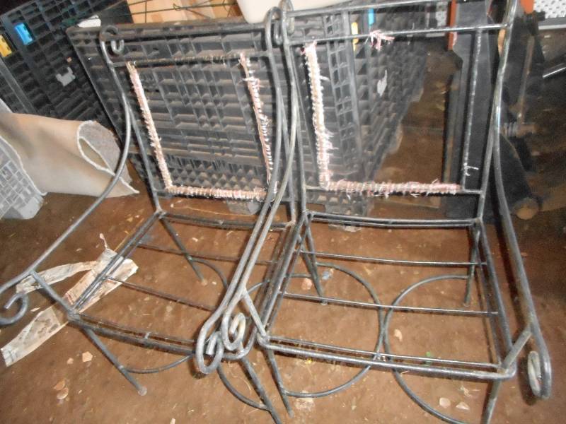 lot 53 image: 2 STEEL CHAIR FRAMES