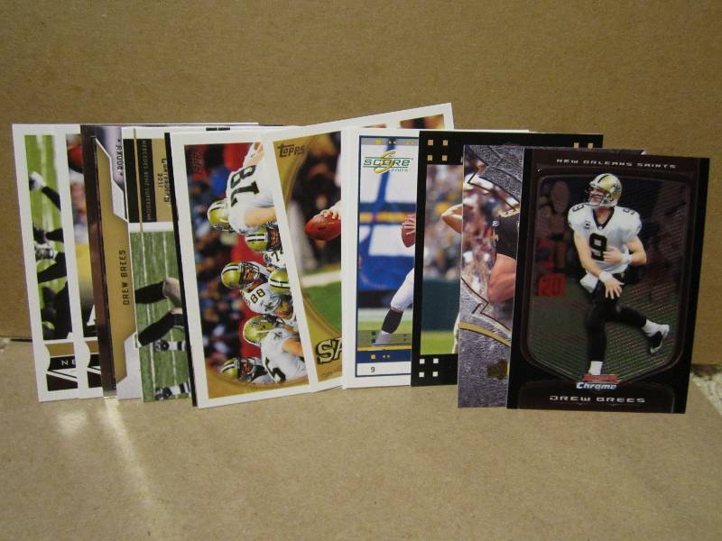 15 Drew Brees cards...