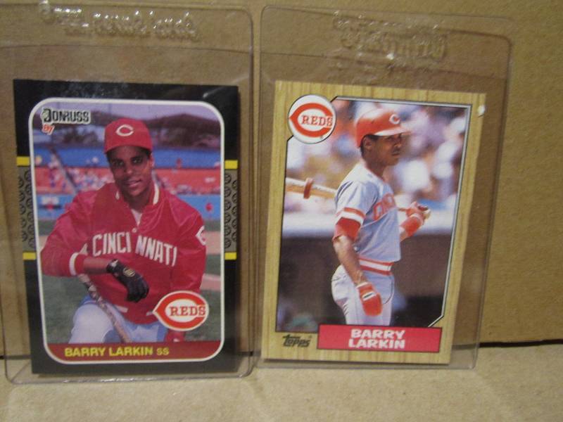 1987 topps and Donruss Barry Larkin...