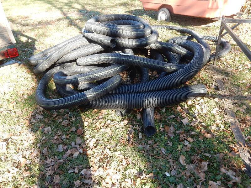 large lot of 5 in and 7 in drainage tube