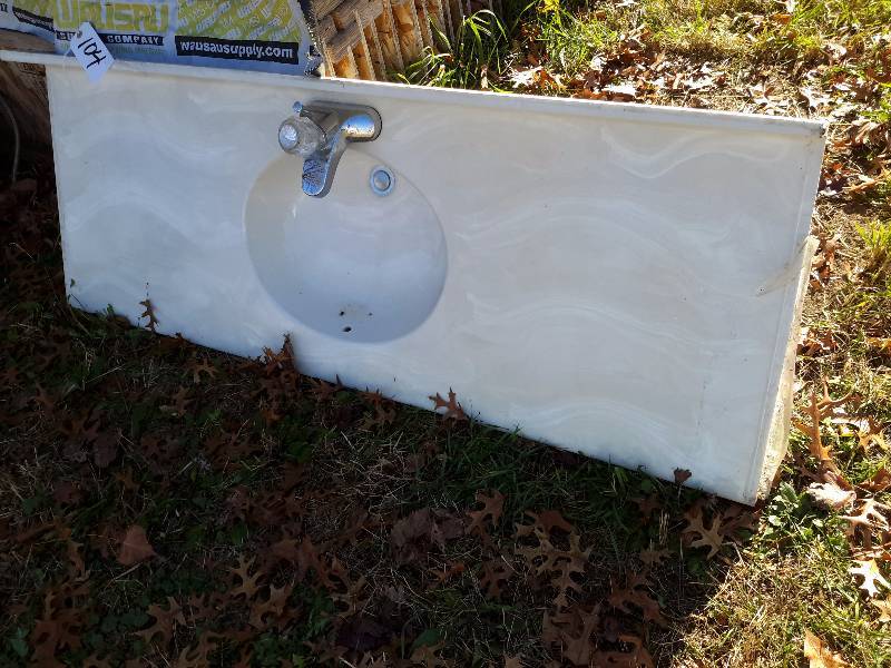 48 in Marble Single Sink vanity top with faucet