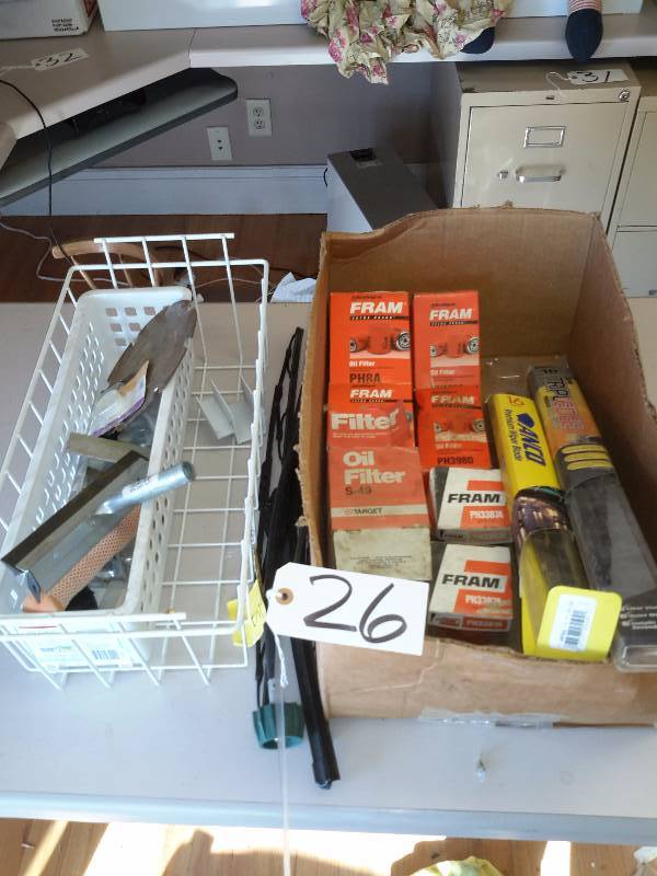 Misc. Oil Filters, Wiper blades and other items as pictured