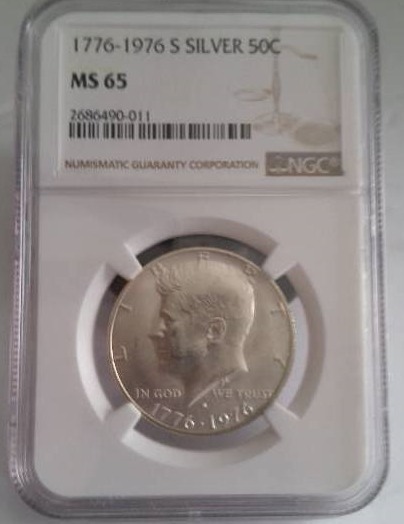 NGC Certified 1776-1976 S (San Francisco Mint) Kennedy Silver Half Dollar