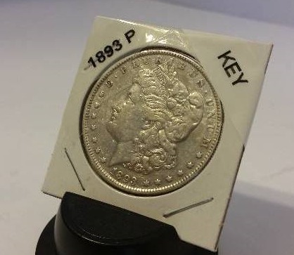 (Key Date - Lower Mintage)1893-P (Philadelphia Mint) Morgan Silver Dollar