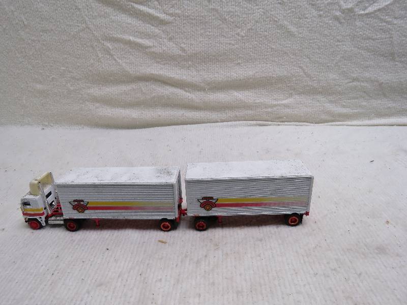 Vintage Truck and Double Trailer
