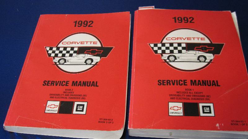 1992 Corvette Service Manual Books 1 & 2