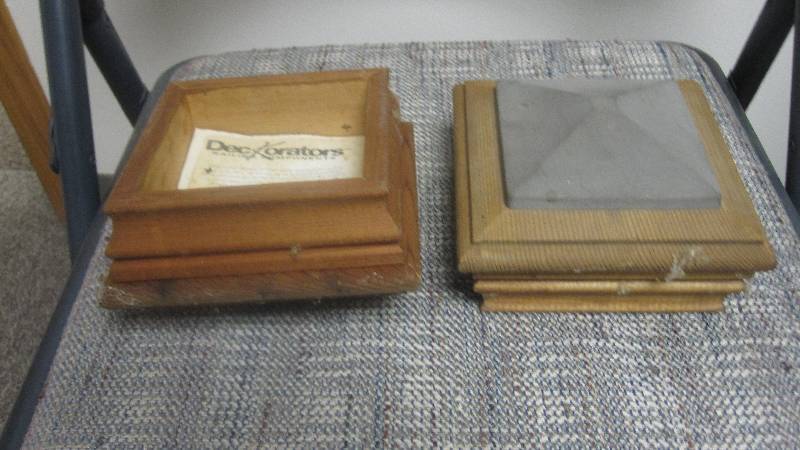 lot 57 image: Two boxes of Cedar and copper post caps