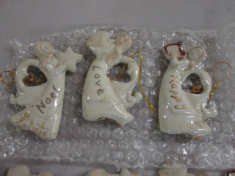Lot of 15 Assorted Stoneware Angel ...