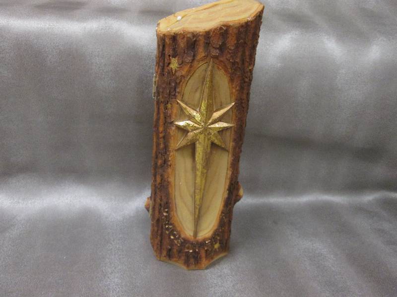10 inch Nativity in a Log...