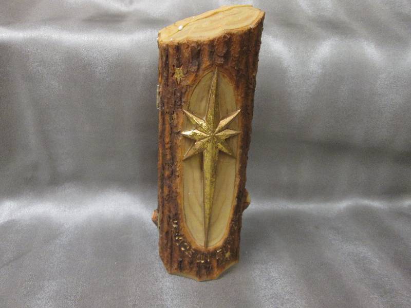 10 inch Nativity in a Log...
