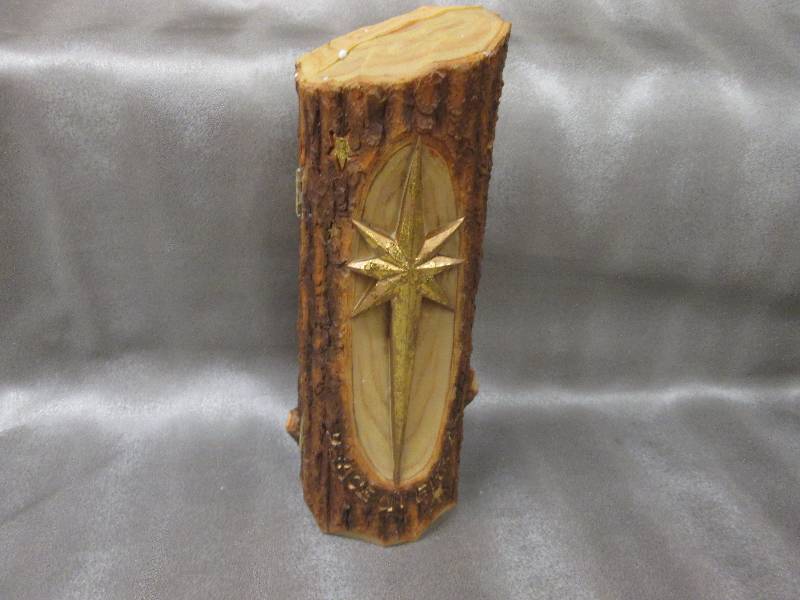 10 inch Nativity in a Log...