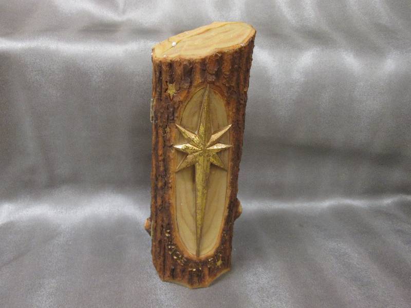 10 inch Nativity in a Log...