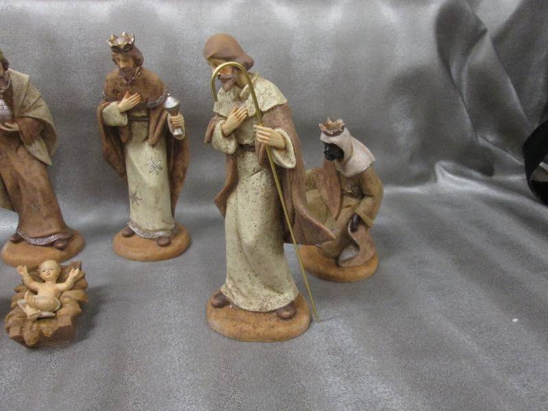 Lot of 3 9 pc Ceramic Nativity Set...