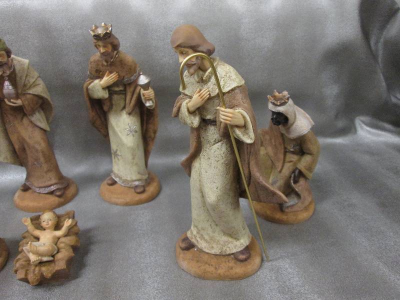 Lot of 3 9 pc Ceramic Nativity Set...