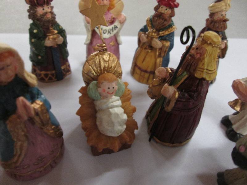 Lot of 4  Miniature 11 pc Nativity...