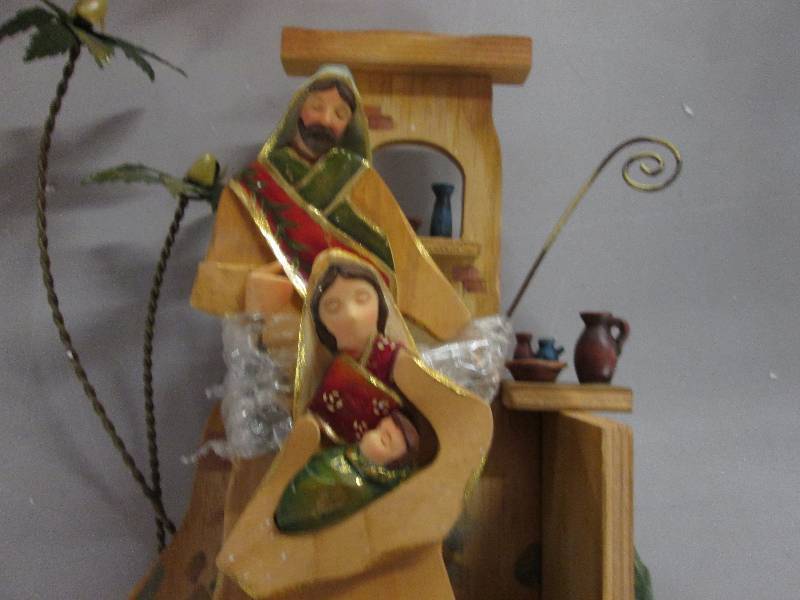 Lot of 6Wood Crafted Holy Family M...