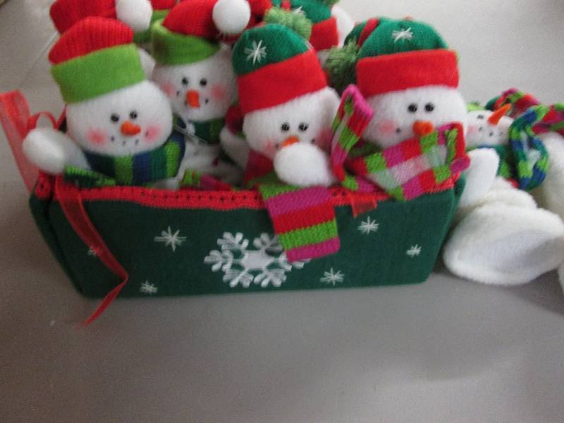 Set of 12 Expandible Snowmen Orname...