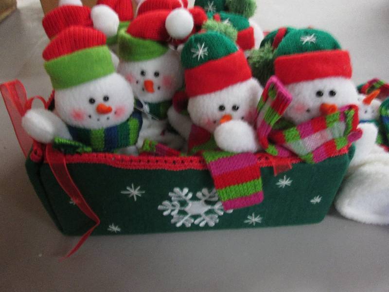 Set of 12 Expandible Snowmen Orname...