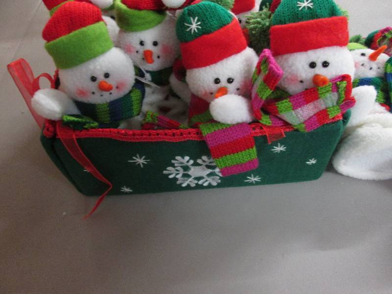 Set of 12 Expandible Snowmen Orname...