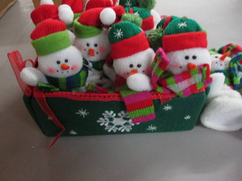 Set of 12 Expandible Snowmen Orname...