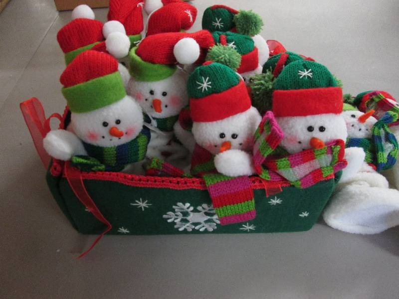 Set of 12 Expandible Snowmen Orname...