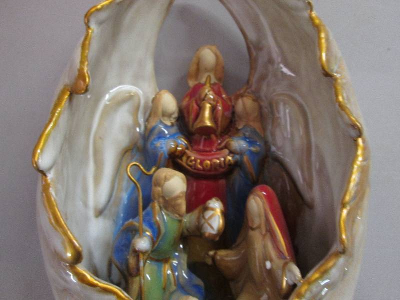 Stoneware Holy Family 8.5 inches...