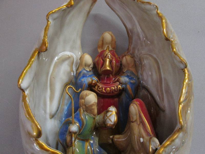Stoneware Holy Family 8.5 inches...
