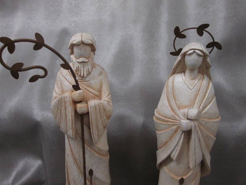 3 pc Poly resinMetal  Holy Family ...