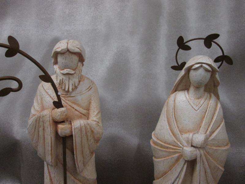 3 pc Poly resinMetal  Holy Family ...