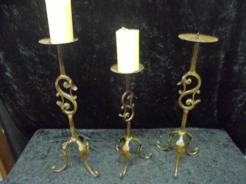 Set  Metal MantleFloor Candleholders,