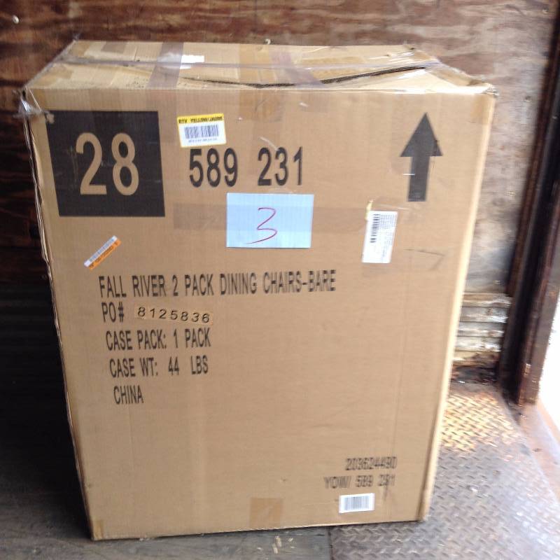 lot 3 image: Fall River 2 Pack Dining Chairs Bare