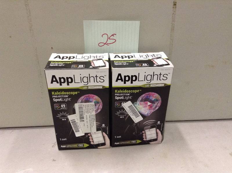 lot 25 image: Lot of 2 Kaleidoscope Projection Spotlight