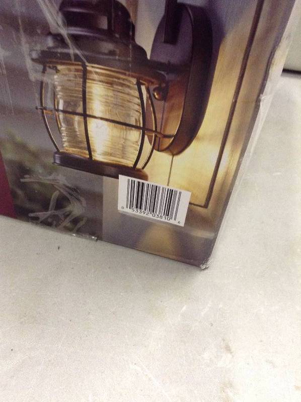 lot 52 image: Home Decorators Small Exterior Wall Lantern Harbor Collectios never Used