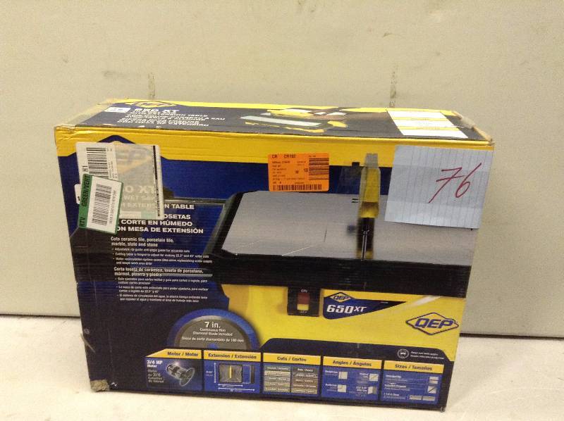 lot 76 image: QEP 7 in Tile Saw used tested in good working condition