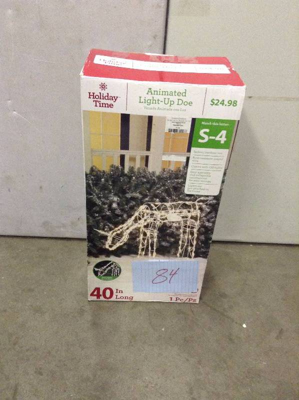 lot 84 image: Holiday Time Animated Light Up Doe Never used