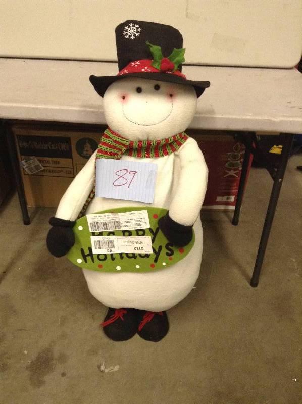 lot 89 image: Happy Holidays Snow Man